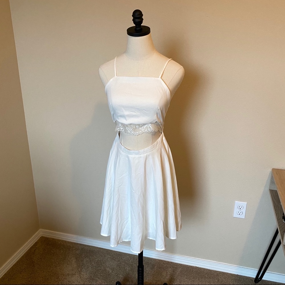 White Peak-A-Boo Mini Dress